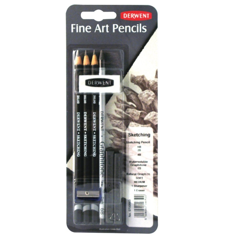 Derwent Graphic Soft Sketching Pencils 12 Tin Pack